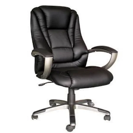 Black PU Adjustable Office Chair